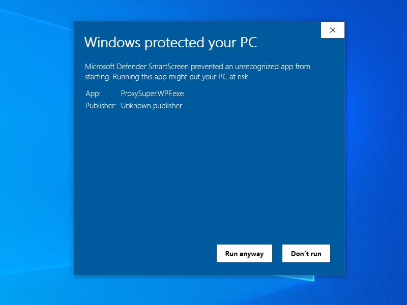 Windows Defender Smart Screen