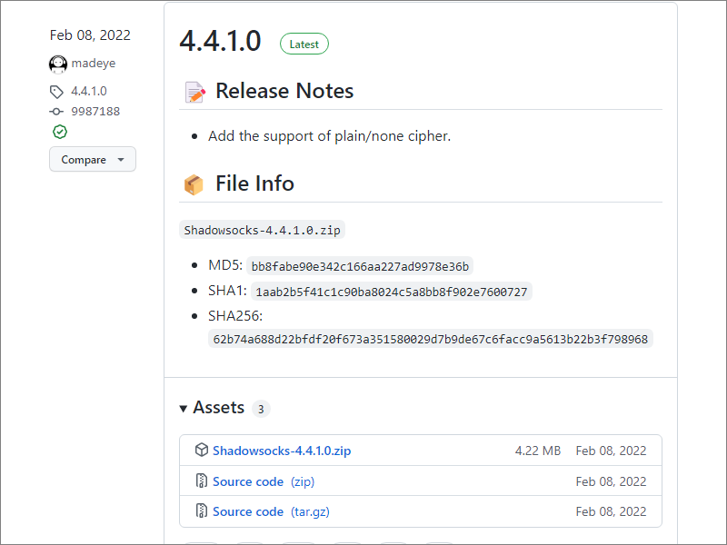 Shadowsocks C# for Windows client download from GitHub