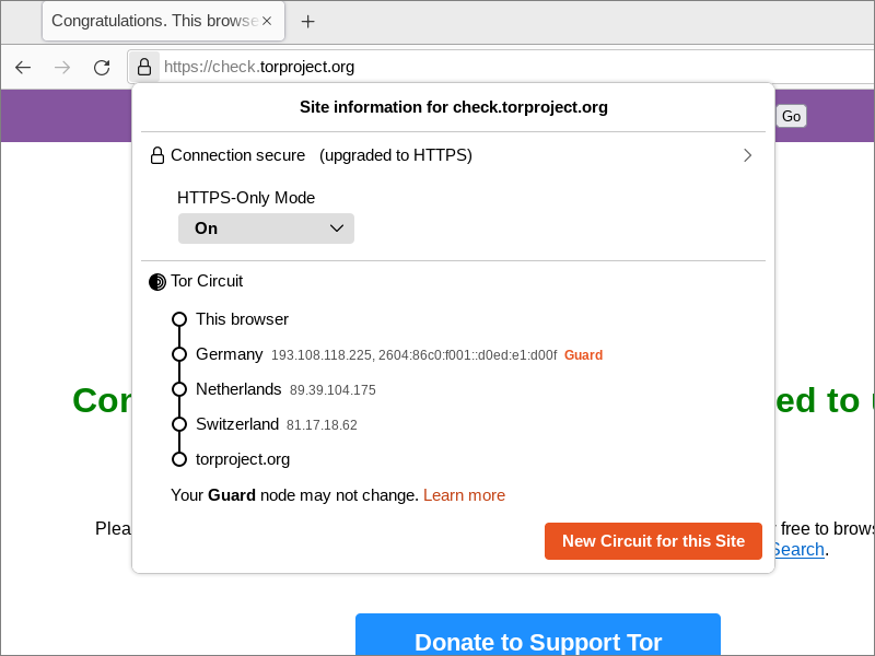 Displaying Tor circuit information in Tor Browser