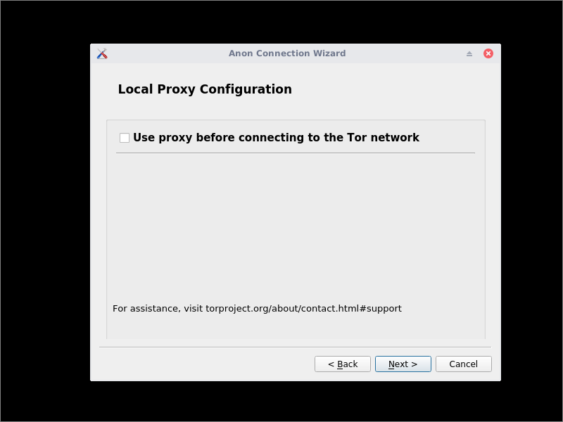 Whonix local proxy configuration